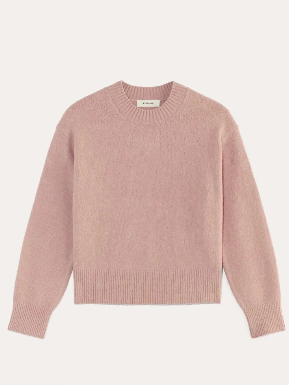 Everlane Cocoon Crew in Plush Cotton Dusty Rose